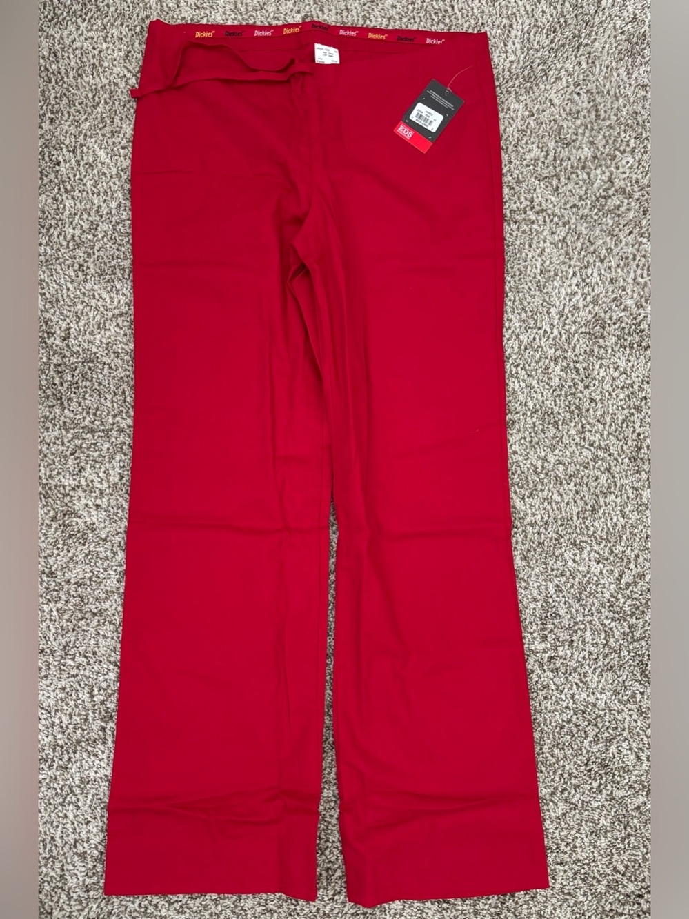 Dickies Unisex Red Scrub Pants XS